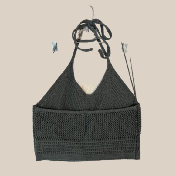 Aerie Crochet Halter Crop Top - Picture 2 of 5